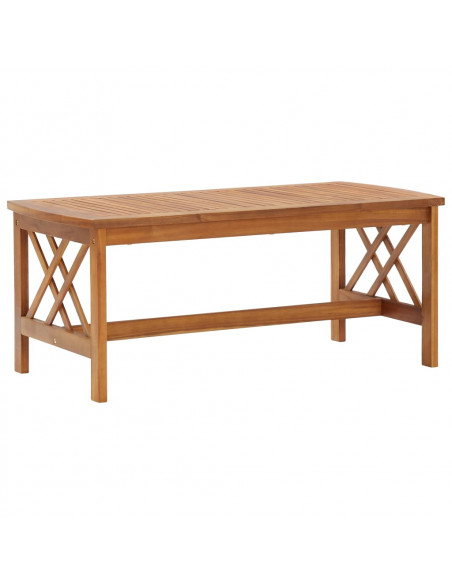 Tavolino da Caffè 102x50x43 cm in Legno Massello di Acacia