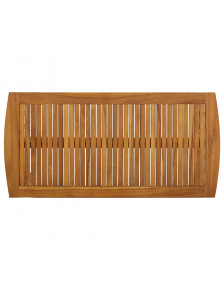 Tavolino da Caffè 102x50x43 cm in Legno Massello di Acacia