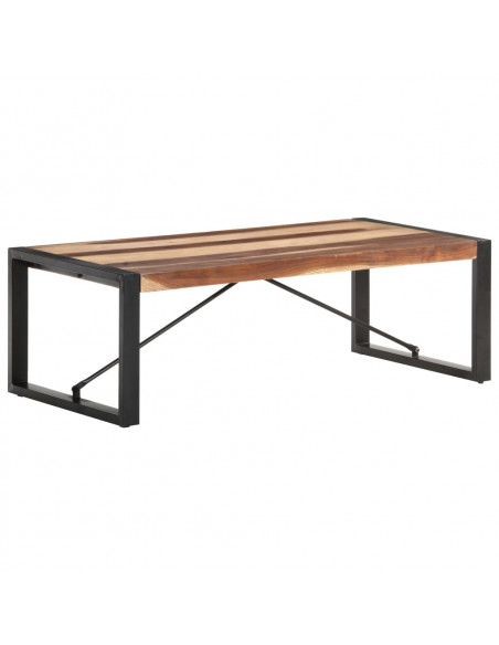 Tavolino 120x60x40 cm in Legno Massello e Finitura Sheesham