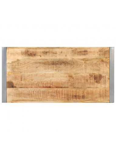 Tavolino da Caffè 120x60x40 cm in Legno di Mango Grezzo