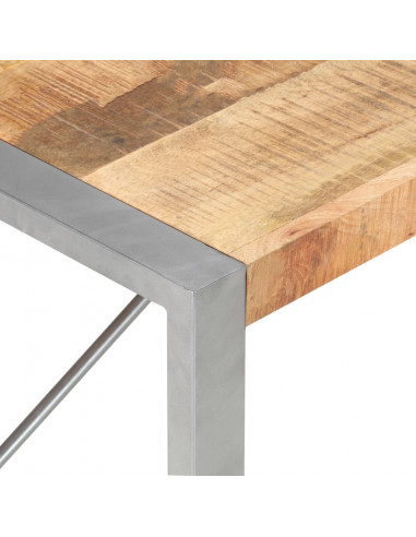 Tavolino da Caffè 120x60x40 cm in Legno di Mango Grezzo