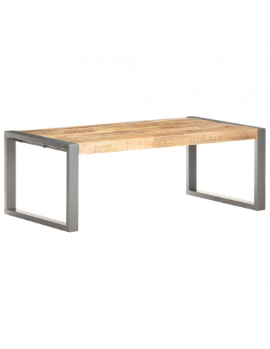 Tavolino da Salotto 110x60x40 cm in Legno di Mango Grezzo