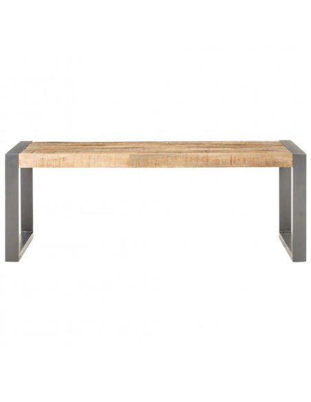 Tavolino da Salotto 110x60x40 cm in Legno di Mango Grezzo