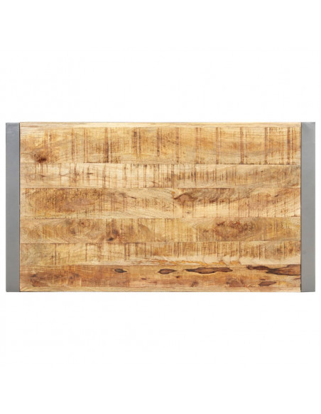 Tavolino da Salotto 110x60x40 cm in Legno di Mango Grezzo