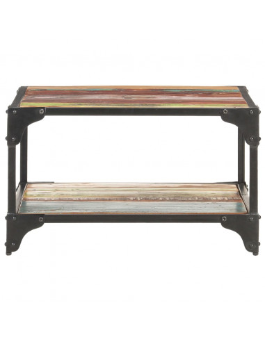 Tavolino da Caffè 60x60x35 cm in Legno Massello di Recupero