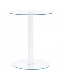 Tavolino da Caffè Trasparente 40 cm in Vetro Temperato 2