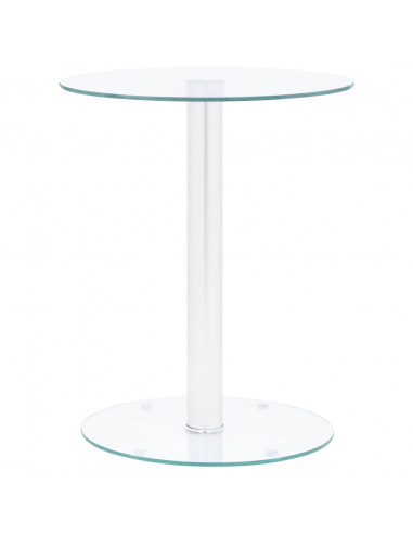 Tavolino da Caffè Trasparente 40 cm in Vetro Temperato