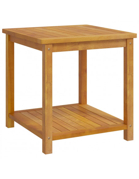 Tavolinetto in Legno Massello di Acacia 45x45x45 cm
