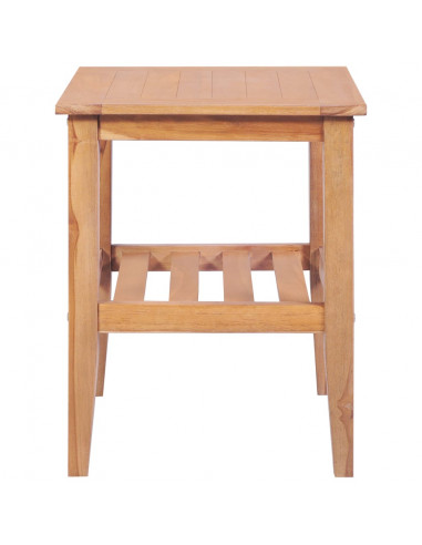 Tavolino da Caffè 40x40x50 cm Quadrato Legno Massello di Teak