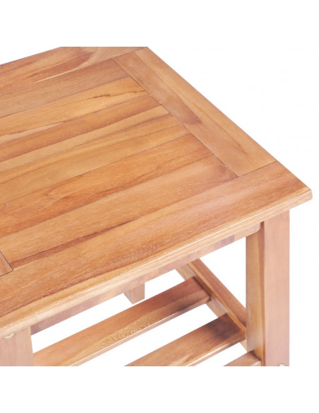 Tavolino da Caffè 40x40x50 cm Quadrato Legno Massello di Teak
