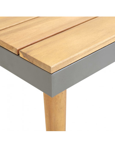 Tavolino da Caffè per Giardino 60x60x31,5 cm Massello di Acacia