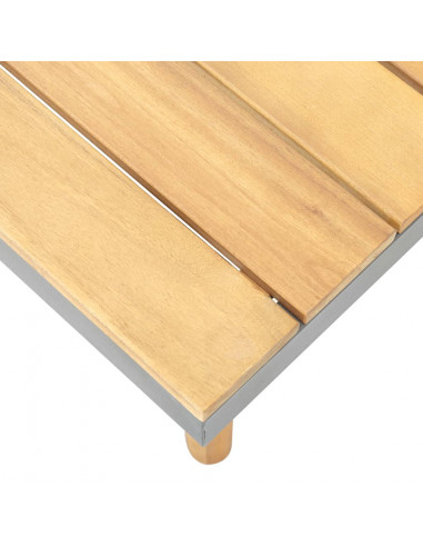 Tavolino da Caffè per Giardino 60x60x31,5 cm Massello di Acacia