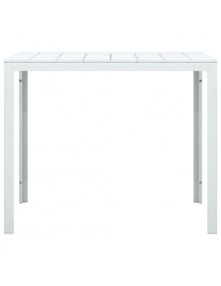 Tavolino da Caffè Bianco 78x78x74 cm HDPE Aspetto Legno
