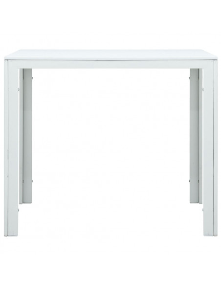 Tavolino da Caffè Bianco 78x78x74 cm HDPE Aspetto Legno
