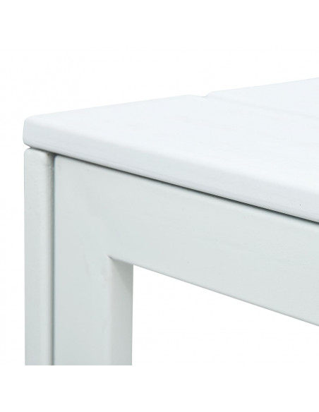 Tavolino da Caffè Bianco 78x78x74 cm HDPE Aspetto Legno