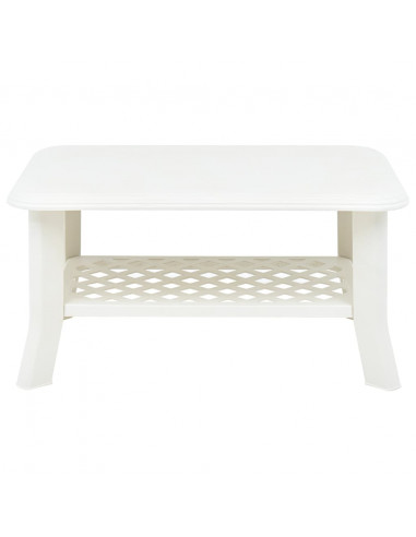 Tavolino da Caffè Bianco 90x60x46 cm in Plastica