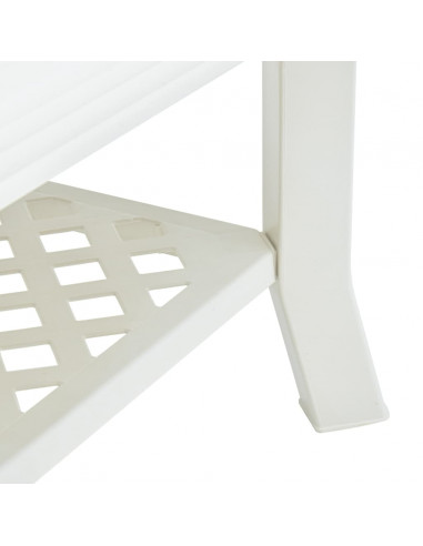 Tavolino da Caffè Bianco 90x60x46 cm in Plastica