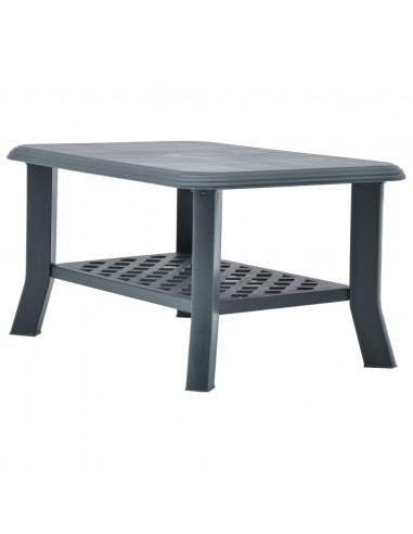 Tavolino da Caffè Verde 90x60x46 cm in Plastica