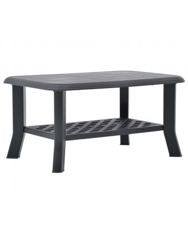 Tavolino da Caffè Antracite 90x60x46 cm in Plastica