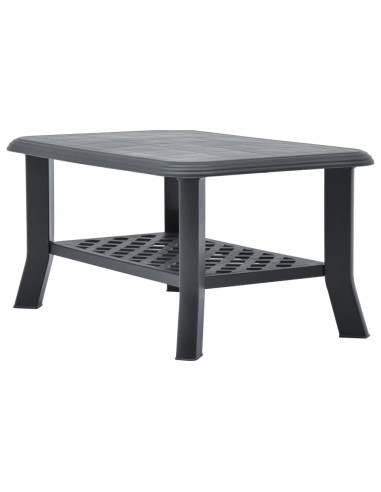 Tavolino da Caffè Antracite 90x60x46 cm in Plastica