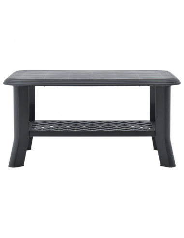 Tavolino da Caffè Antracite 90x60x46 cm in Plastica