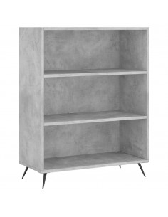 Credenza Grigio Cemento 69,5x34x180 cm in Legno Multistrato 2