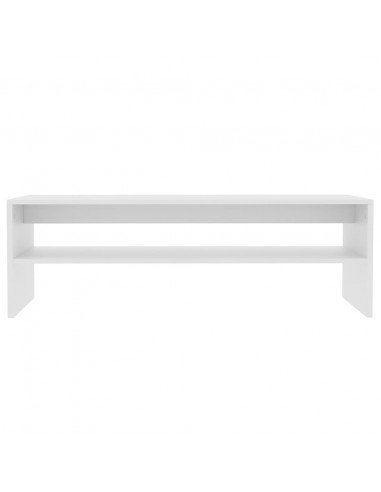 Tavolino da Salotto Bianco 100x40x40 cm in Legno Multistrato