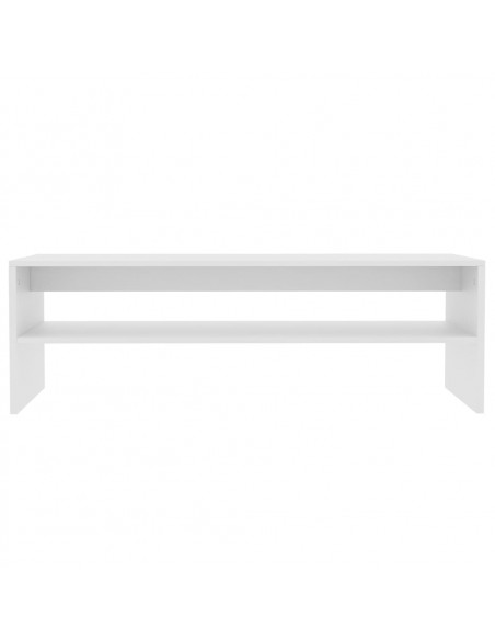 Tavolino da Salotto Bianco 100x40x40 cm in Legno Multistrato