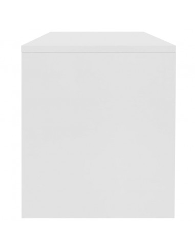 Tavolino da Salotto Bianco 100x40x40 cm in Legno Multistrato