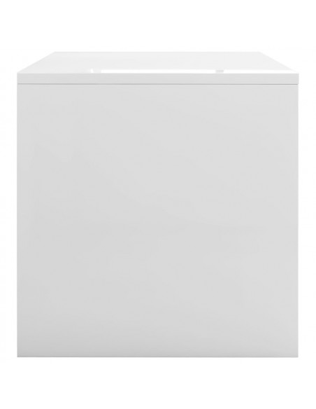 Tavolino da Salotto Bianco Lucido 100x40x40cm Legno Multistrato