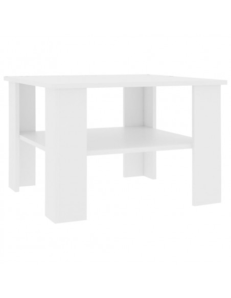 Tavolino da Salotto Bianco 60x60x42 cm in Legno Multistrato