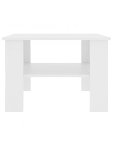 Tavolino da Salotto Bianco 60x60x42 cm in Legno Multistrato