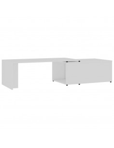 Tavolino da Salotto Bianco 150x50x35 cm in Legno Multistrato 2