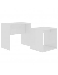 Tavolino da Salotto Bianco 48x30x45 cm in Legno Multistrato 2