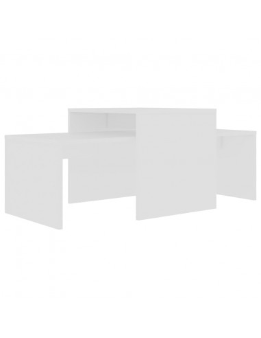 Tavolino da Salotto Bianco 100x48x40 cm in Legno Multistrato