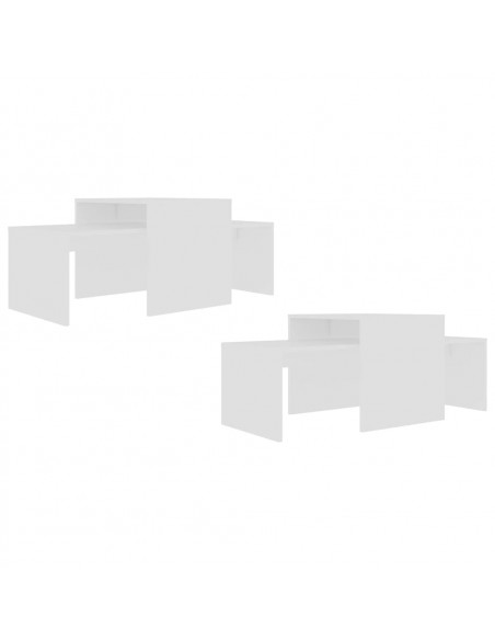 Tavolino da Salotto Bianco 100x48x40 cm in Legno Multistrato