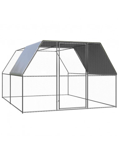 Gabbia per Polli 3x4x2 m in Acciaio Zincato