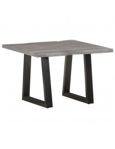 Tavolino da Caffè con Bordi Vivi 60x60x40 cm in Massello Acacia 2