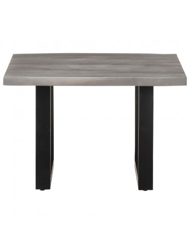 Tavolino da Caffè con Bordi Vivi 60x60x40 cm in Massello Acacia