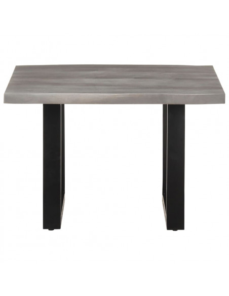 Tavolino da Caffè con Bordi Vivi 60x60x40 cm in Massello Acacia