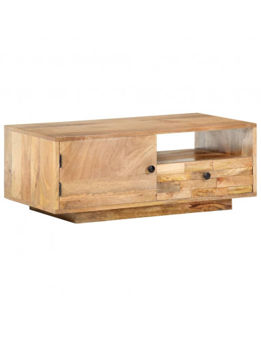 Tavolino da Caffè 90x50x35 cm in Legno Massello di Mango