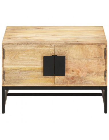 Tavolino da Caffè 67x67x45 cm in Legno Massello di Mango