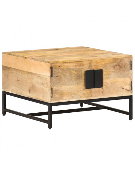 Tavolino da Caffè 67x67x45 cm in Legno Massello di Mango