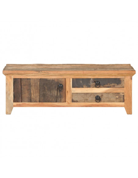 Tavolino da Caffè 90x50x35 cm in Legno Massello di Recupero