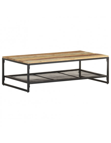 Tavolino da Caffè 110x60x35 cm in Legno Massello di Recupero