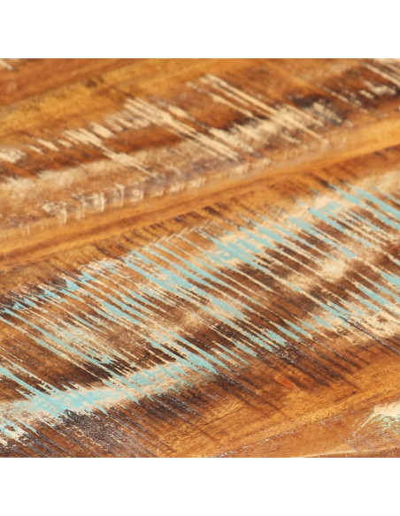 Tavolino da Caffè Nero 68x68x30 cm Legno Massello di Recupero