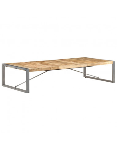 Tavolino da Salotto 180x90x40 cm in Legno di Mango Grezzo