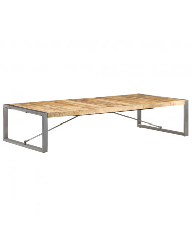 Tavolino da Salotto 180x90x40 cm in Legno di Mango Grezzo