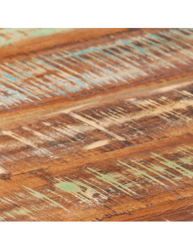 Tavolino da Caffè Bianco 68x68x30 cm in Legno di Recupero