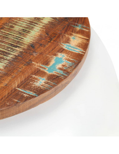 Tavolino da Caffè Bianco 68x68x30 cm in Legno di Recupero